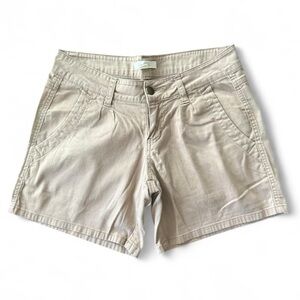 Forever 21 2000s Tan Khaki Mid Rise Shorts Classic Cotton Blend Women’s Size 24